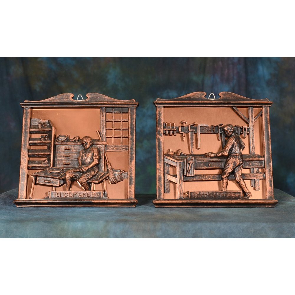 Coppercraft Guild wall plaques - set of 2